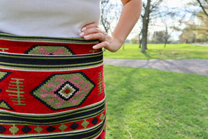 Red Aztec skirt